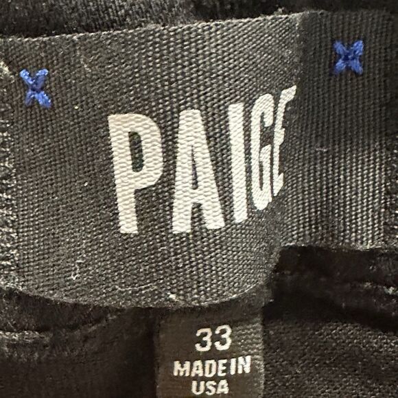 Paige Men's Lennox Slim Fit Stretch Denim Jeans Black Shadow Size 33 - Picture 5 of 12